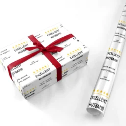 5-Star Excellent Husband Valentines Wrapping Paper -CaseCraze Store 5 Star Excellent Husband Valentines Personalised Wrapping Paper