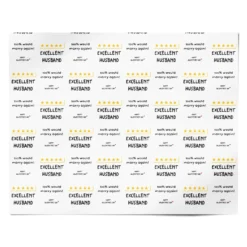5-Star Excellent Husband Valentines Wrapping Paper -CaseCraze Store 5 Star Excellent Husband Valentines Personalised Wrapping Paper Alternative