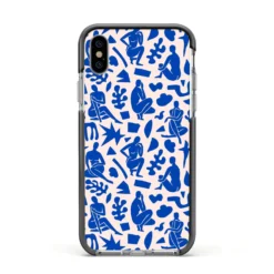 Abstract Art IPhone Case -CaseCraze Store Abstract Art Apple iPhone Xs Impact Case Black Edge on Silver Phone