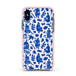 Abstract Art IPhone Case -CaseCraze Store Abstract Art Apple iPhone Xs Impact Case Pink Edge on Black Phone