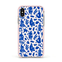 Abstract Art IPhone Case -CaseCraze Store Abstract Art Apple iPhone Xs Impact Case Pink Edge on Gold Phone