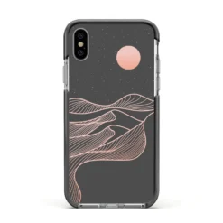 Abstract Sunset IPhone Case 38 Abstract Sunset IPhone Case -CaseCraze Store Abstract Sunset Apple iPhone Xs Impact Case Black Edge on Silver Phone
