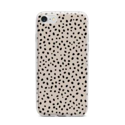 Almond Polka Dot IPhone Case -CaseCraze Store Almond Polka Dot iPhone 7 Bumper Case on Silver iPhone