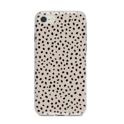 Almond Polka Dot IPhone Case -CaseCraze Store Almond Polka Dot iPhone 8 Bumper Case on Silver iPhone