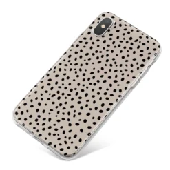 Almond Polka Dot IPhone Case -CaseCraze Store Almond Polka Dot iPhone X Bumper Case on Silver iPhone