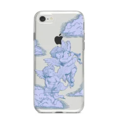 Angel Cloud Blue IPhone Case -CaseCraze Store Angel Cloud Blue iPhone 8 Bumper Case on Silver iPhone