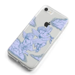 Angel Cloud Blue IPhone Case -CaseCraze Store Angel Cloud Blue iPhone 8 Bumper Case on Silver iPhone Alternative Image