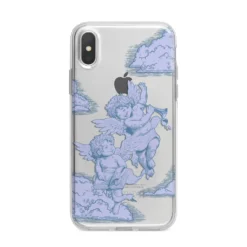 Angel Cloud Blue IPhone Case -CaseCraze Store Angel Cloud Blue iPhone X Bumper Case on Silver iPhone Alternative Image 1