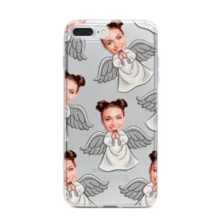 Angel Photo Face IPhone Case -CaseCraze Store Angel Photo Face iPhone 7 Plus Bumper Case on Silver iPhone