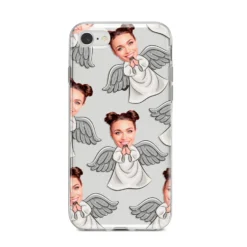 Angel Photo Face IPhone Case -CaseCraze Store Angel Photo Face iPhone 8 Bumper Case on Silver iPhone