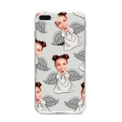 Angel Photo Face IPhone Case -CaseCraze Store Angel Photo Face iPhone 8 Plus Bumper Case on Silver iPhone