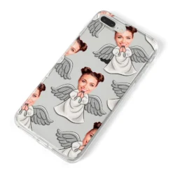 Angel Photo Face IPhone Case -CaseCraze Store Angel Photo Face iPhone 8 Plus Bumper Case on Silver iPhone Alternative Image