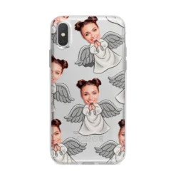 Angel Photo Face IPhone Case -CaseCraze Store Angel Photo Face iPhone X Bumper Case on Silver iPhone Alternative Image 1