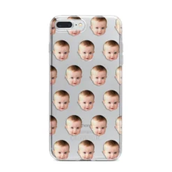 Baby Face IPhone Case -CaseCraze Store Baby Face iPhone 7 Plus Bumper Case on Silver iPhone
