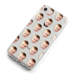 Baby Face IPhone Case -CaseCraze Store Baby Face iPhone 8 Bumper Case on Silver iPhone Alternative Image