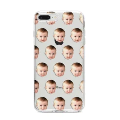 Baby Face IPhone Case -CaseCraze Store Baby Face iPhone 8 Plus Bumper Case on Silver iPhone
