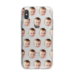 Baby Face IPhone Case -CaseCraze Store Baby Face iPhone X Bumper Case on Silver iPhone Alternative Image 1