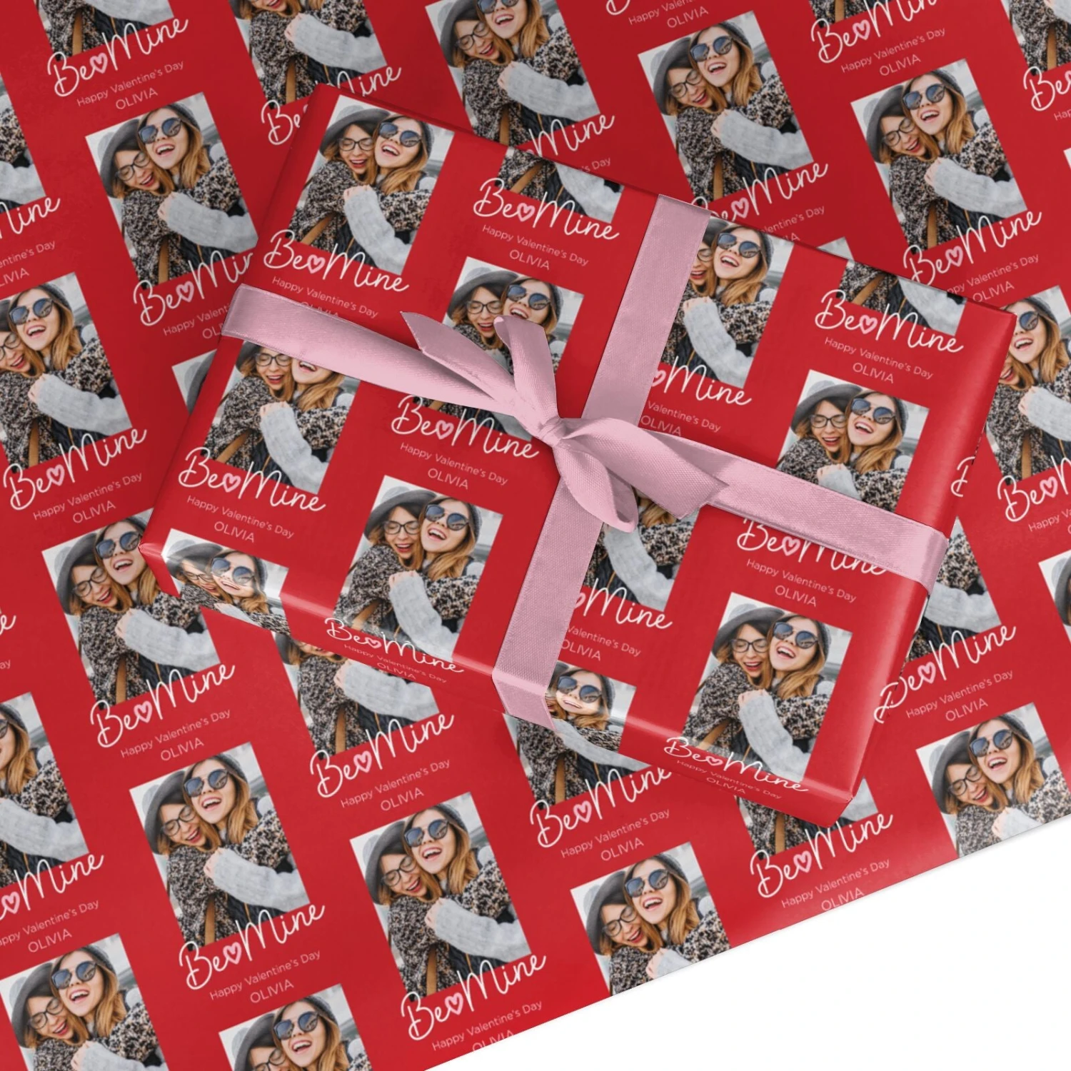 Be Mine Personalised Valentines Day Wrapping Paper 1 Be Mine Personalised Valentines Day Wrapping Paper