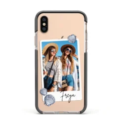 Beach Photo IPhone Case -CaseCraze Store Beach Photo Apple iPhone Xs Impact Case Black Edge on Gold Phone
