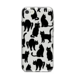 Black Cat IPhone Case -CaseCraze Store Black Cat iPhone 8 Bumper Case on Silver iPhone