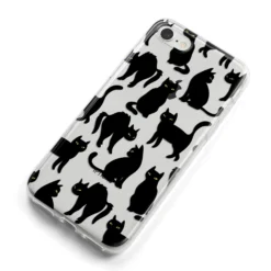 Black Cat IPhone Case -CaseCraze Store Black Cat iPhone 8 Bumper Case on Silver iPhone Alternative Image