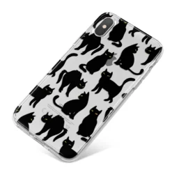Black Cat IPhone Case -CaseCraze Store Black Cat iPhone X Bumper Case on Silver iPhone