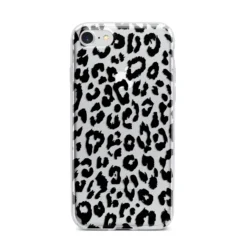Black Leopard Print IPhone Case -CaseCraze Store Black Leopard Print iPhone 7 Bumper Case on Silver iPhone