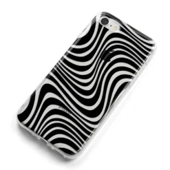 Black Wave IPhone Case -CaseCraze Store Black Wave iPhone 8 Bumper Case on Silver iPhone Alternative Image