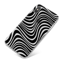 Black Wave IPhone Case -CaseCraze Store Black Wave iPhone X Bumper Case on Silver iPhone