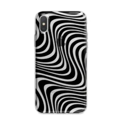 Black Wave IPhone Case -CaseCraze Store Black Wave iPhone X Bumper Case on Silver iPhone Alternative Image 1