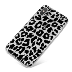 Black & White Leopard Print IPhone Case -CaseCraze Store Black White Leopard Print iPhone X Bumper Case on Silver iPhone