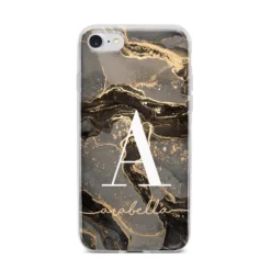 Black And Gold Marble IPhone Case 31 Black And Gold Marble IPhone Case -CaseCraze Store Black and Gold Marble iPhone 7 Bumper Case on Silver iPhone