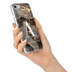 Black And Gold Marble IPhone Case 32 Black And Gold Marble IPhone Case -CaseCraze Store Black and Gold Marble iPhone 7 Bumper Case on Silver iPhone Alternative Image