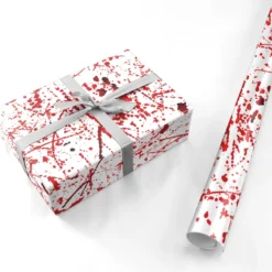 Blood Splatter Wrapping Paper -CaseCraze Store Blood Splatter Personalised Wrapping Paper