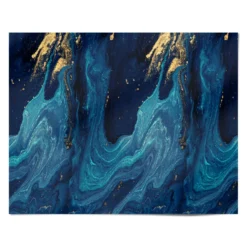 Blue Lagoon Marble Wrapping Paper -CaseCraze Store Blue Lagoon Marble Personalised Wrapping Paper Alternative