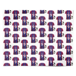 Blue Red Personalised Football Shirt Wrapping Paper 7 Blue Red Personalised Football Shirt Wrapping Paper -CaseCraze Store Blue Red Personalised Football Shirt Personalised Wrapping Paper Alternative