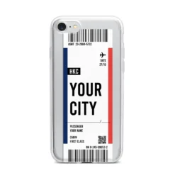 Boarding Pass Ticket IPhone Case -CaseCraze Store Boarding Pass Ticket iPhone 7 Bumper Case on Silver iPhone