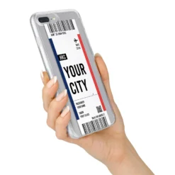 Boarding Pass Ticket IPhone Case -CaseCraze Store Boarding Pass Ticket iPhone 7 Plus Bumper Case on Silver iPhone Alternative Image