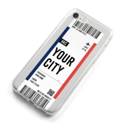 Boarding Pass Ticket IPhone Case -CaseCraze Store Boarding Pass Ticket iPhone 8 Bumper Case on Silver iPhone Alternative Image
