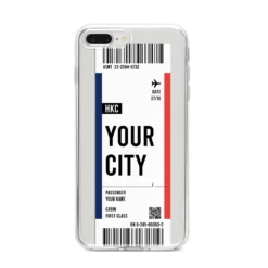 Boarding Pass Ticket IPhone Case -CaseCraze Store Boarding Pass Ticket iPhone 8 Plus Bumper Case on Silver iPhone