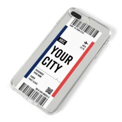 Boarding Pass Ticket IPhone Case -CaseCraze Store Boarding Pass Ticket iPhone 8 Plus Bumper Case on Silver iPhone Alternative Image