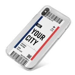 Boarding Pass Ticket IPhone Case -CaseCraze Store Boarding Pass Ticket iPhone X Bumper Case on Silver iPhone