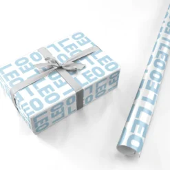 Bold Blue Repeating Name Wrapping Paper -CaseCraze Store Bold Blue Repeating Name Personalised Wrapping Paper 8dec68e0 4527 4fc8 adcc eee49d871cfb