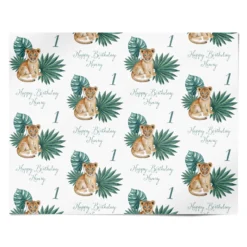 Boys Safari Wildlife Personalised Wrapping Paper -CaseCraze Store Boys Safari Wildlife Personalised Personalised Wrapping Paper Alternative