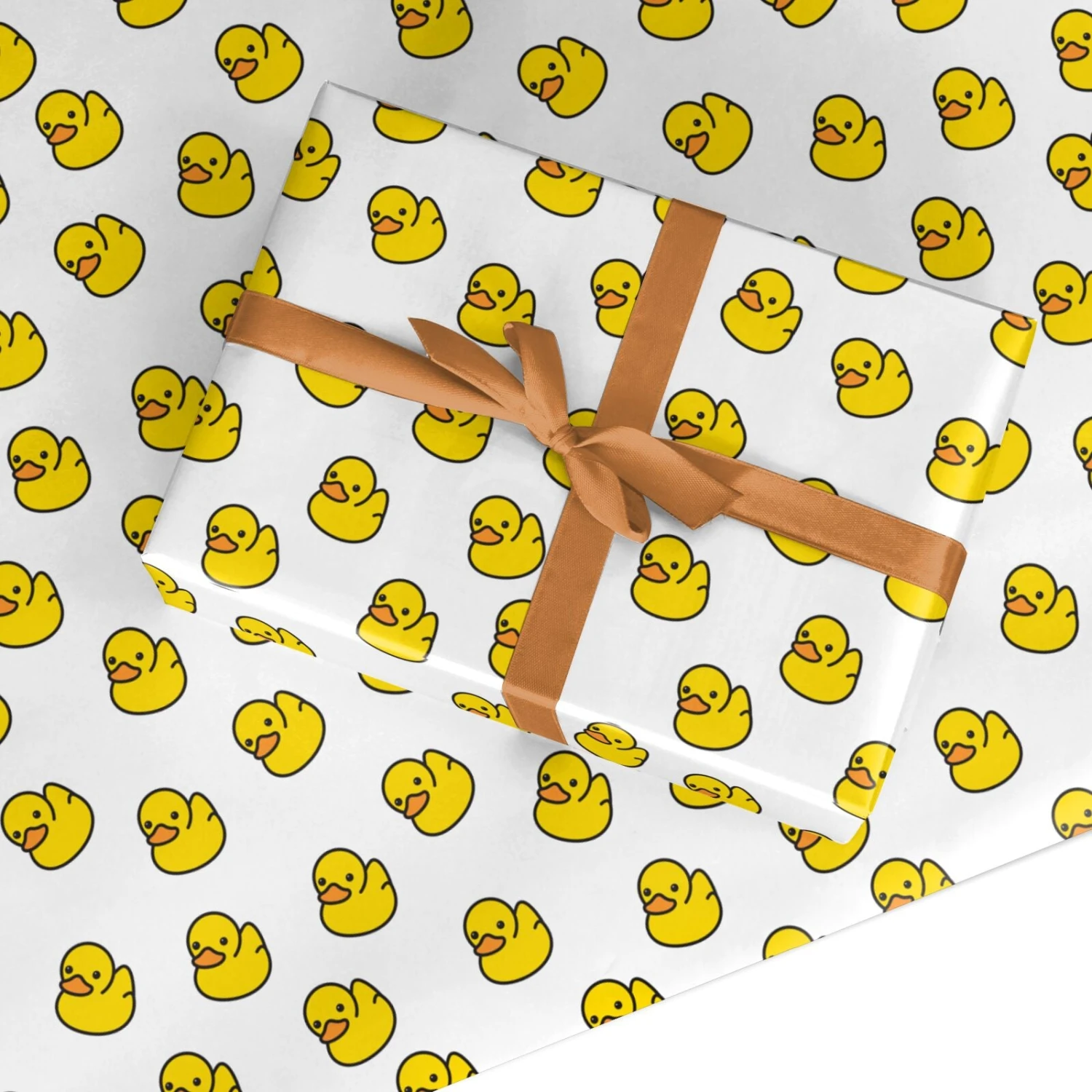 Bright Yellow Rubber Duck Pattern Wrapping Paper 1 Bright Yellow Rubber Duck Pattern Wrapping Paper