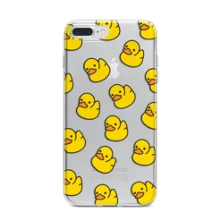 Bright Yellow Rubber Duck Pattern IPhone Case 33 Bright Yellow Rubber Duck Pattern IPhone Case -CaseCraze Store Bright Yellow Rubber Duck Pattern iPhone 7 Plus Bumper Case on Silver iPhone