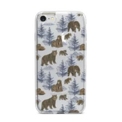 Brown Bear IPhone Case -CaseCraze Store Brown Bear iPhone 7 Bumper Case on Silver iPhone