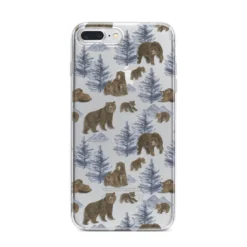 Brown Bear IPhone Case -CaseCraze Store Brown Bear iPhone 7 Plus Bumper Case on Silver iPhone