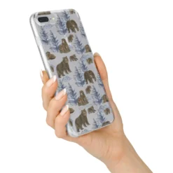 Brown Bear IPhone Case -CaseCraze Store Brown Bear iPhone 7 Plus Bumper Case on Silver iPhone Alternative Image