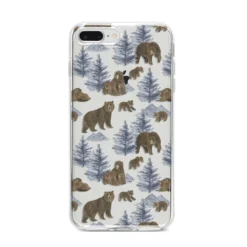 Brown Bear IPhone Case -CaseCraze Store Brown Bear iPhone 8 Plus Bumper Case on Silver iPhone